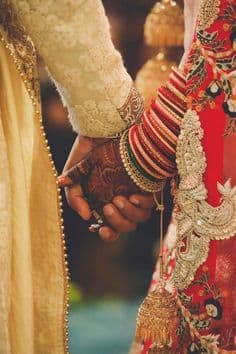 Wedding ceremony hands
